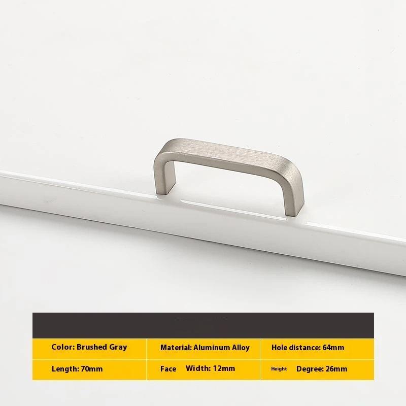 Modern Minimalist Pulls Cupboard Dressers Black Gold Silver Cabinet Door Handles Closet Drawer Knobs Kitchen Furniture Hardw