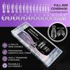 Ladder Oval Nail Mold Manicure Sandwich Sandwich Extension Nail Mold Paper-free Transparent Lace Crystal Nail Mold