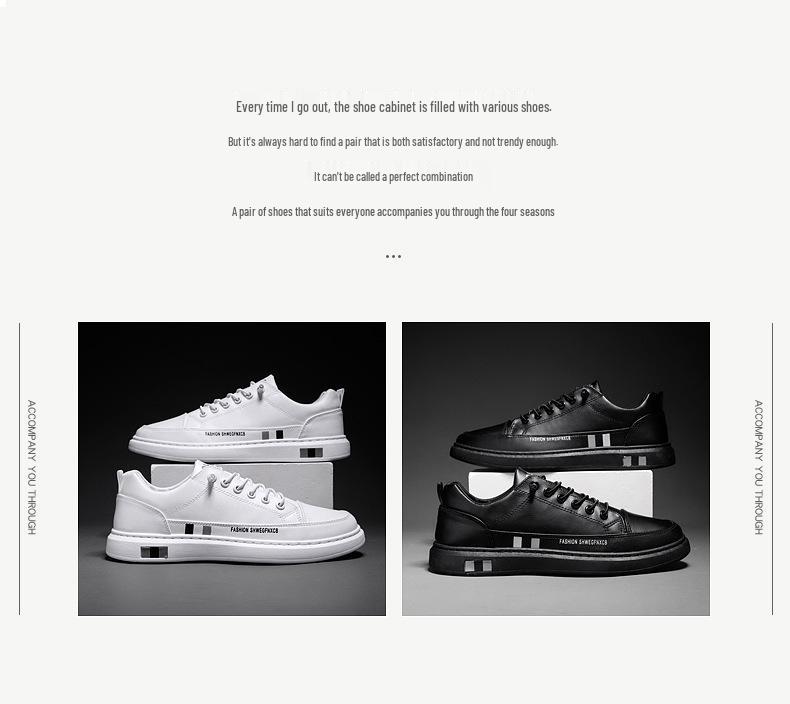 2024 Men's Breathable White Sneakers: Trendy Korean Casual Leather Shoes for Spring