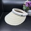 Summer New Lace Sunscreen Empty Top Hat Women's Travel Fashion Versatile Duck Tongue Sun Hat Vacation Beach Sun Hat