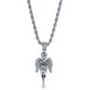 HipHop Herren Damen Halskette Vergoldet Iced Out Mikro-Pavé-Steine Engel Anhänger Halsketten Love'sblessing Geschenke