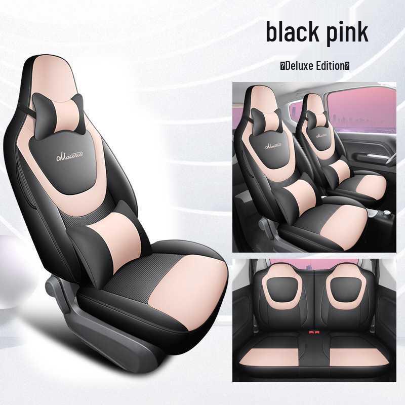 Wuling Mini 3rd Gen Car Seat Cover - Cartoon Design, Full Coverage, All-Season, Universal Fit for 24 Models