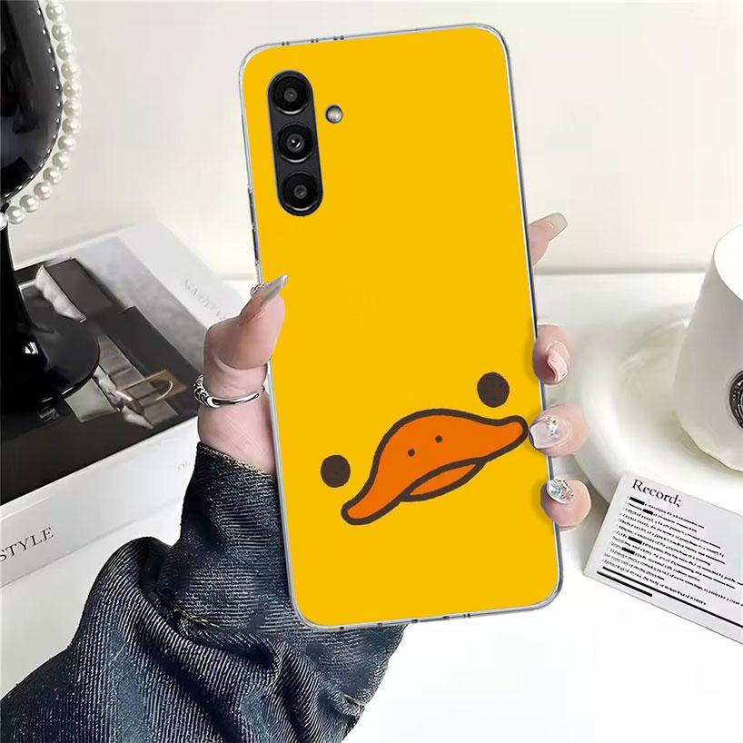 Funny Cute Yellow Duck You Phone Case For Samsung Galaxy A13 A14 A15 A16 A17 A53 A54 A55 A56 A57 A33 A34 A35 A36 A37 A23 A24 A25