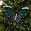 Christmas Butterfly Pendant: Festive Indoor Decoration & Glitter Bow for DIY Tree