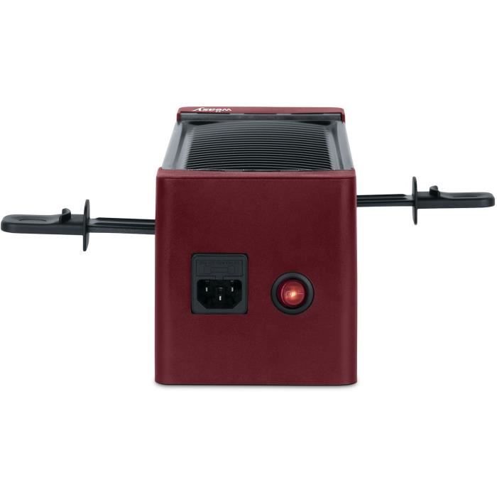 WEASY TAK12 - Appareil À Raclettes 2 Personnes Connectable - 400W - Revêtement Anti-adhésif - Rouge