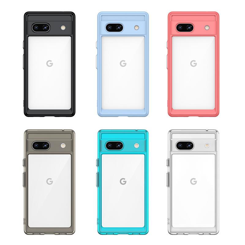 Für Hülle Google Pixel 7A Hülle Pixel 7A Capas Bumper Stoßfest Rückseite Klar Transparent Mehrfarbig Fundas Google Pixel 7 Pro 7A