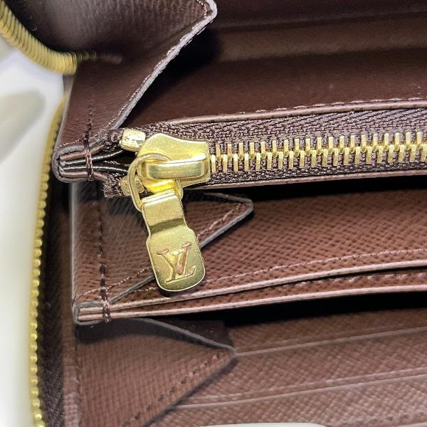 LOUIS VUITTON Zippy wallet N41661 Long Wallet purse Damier canvas Brown Used