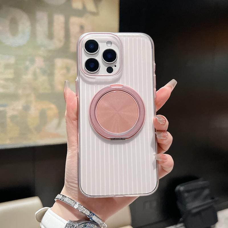 Geriffelte Klare Matte Magnetständer Handyhülle Für iPhone 16 15 Pro Max 14 13 12 11 für Magsafe Kabelloses Laden Stoßfest Schlank Hart PC Bumper Abdeckung