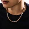 IngeSight.Z Handmade Natural Surfer Choker Necklace for Men Vintage Brown Wood Beads Necklace Tribal Jewelry Gift