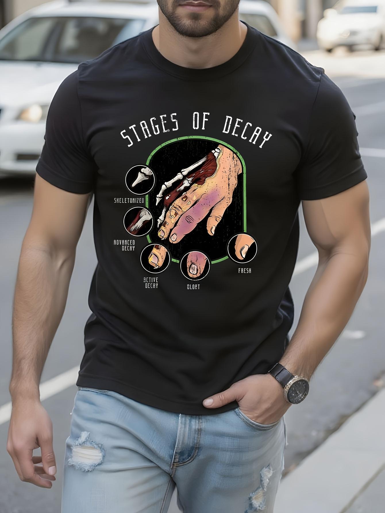 Casual Tshirt - Stages of Decay Forensic Science Graphic ... XXXL