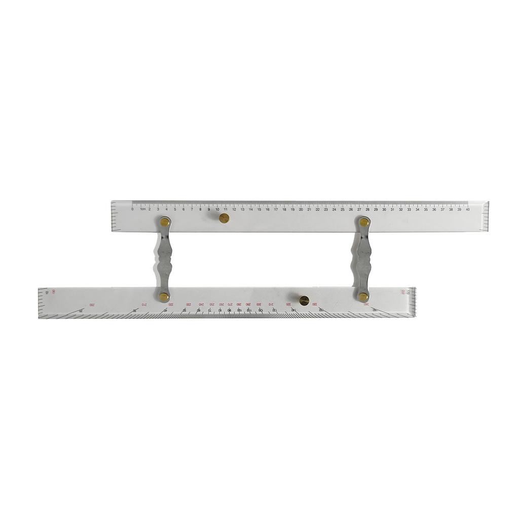 Marine Navigation Parallel Ruler Clear Scale High Accuracy Transparency Boat Ship Drawing Parallel Ruler 450mm 17.71in
