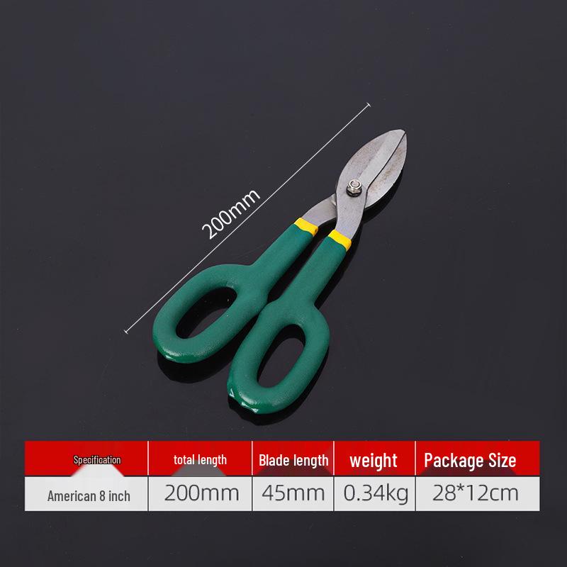 

American-German Style Industrial Tin Snips: 10 & 12 for Woodworking & Ceiling