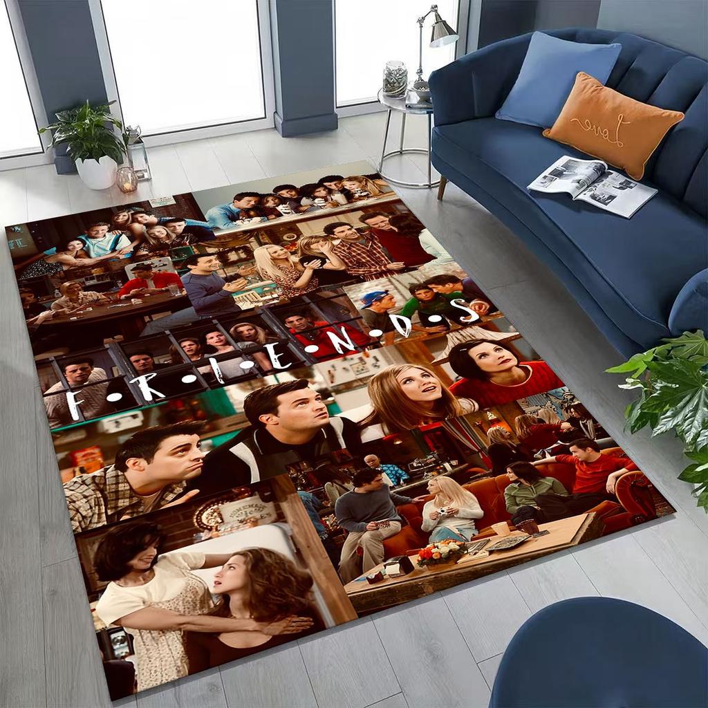 Klassisches Friends Central Perk Schild TV-Teppich für Schlafzimmer Wohnzimmer Sofa Zuhause Fußabtreter Dekor, Große rutschfeste Spielmatte für Kinder