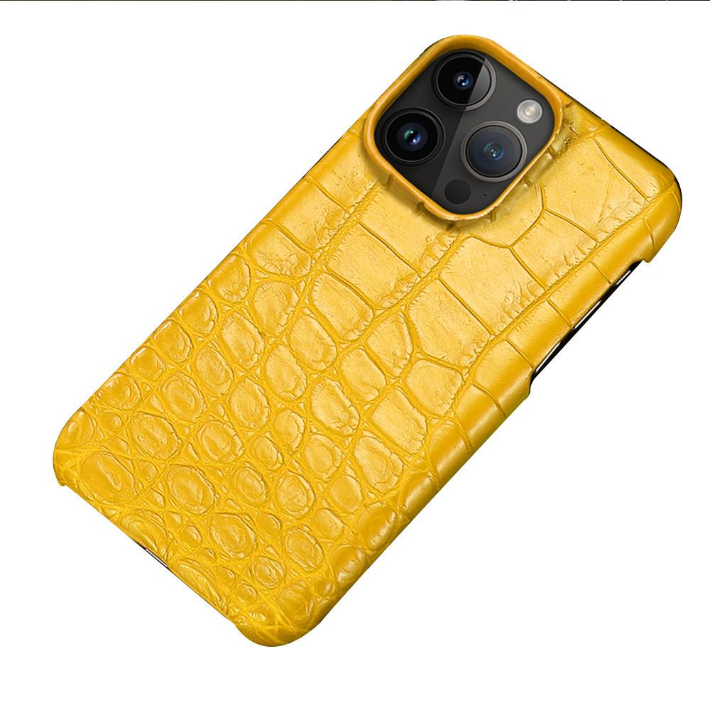 LANGSIDI Brand Original Crocodile Real Leather Cases for iPhone 16 15 Pro Max 14 13 12 pro max Genuine Leather Fundas Back Bover