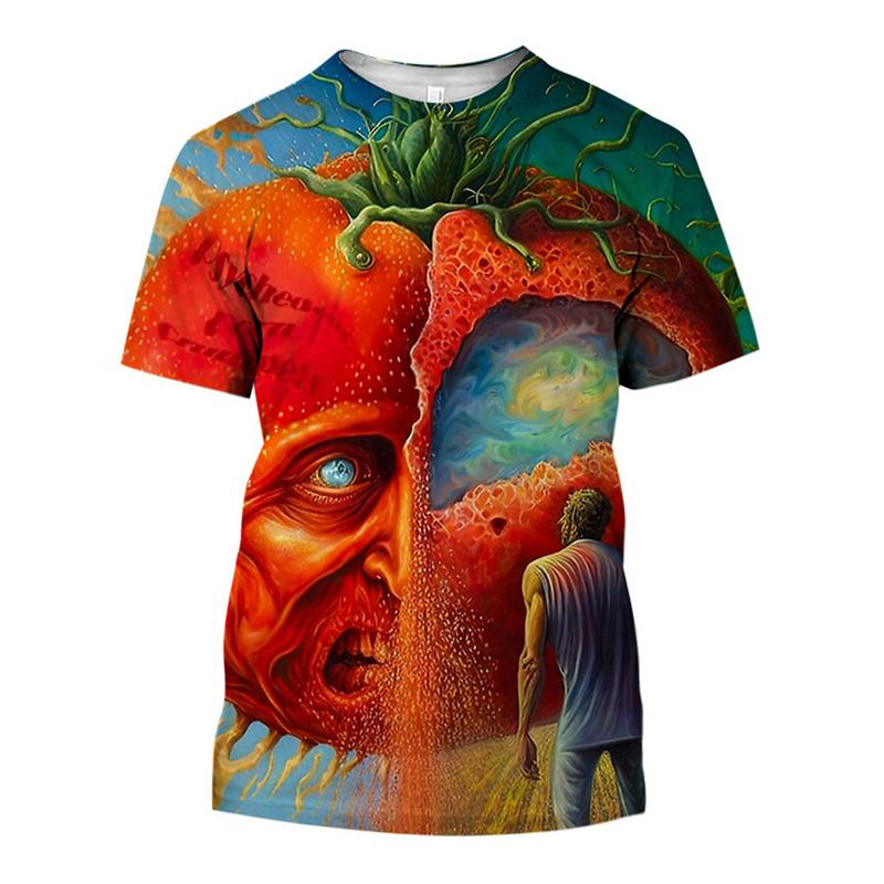 3D Printed Creative Tomato T Shirt For Women Vegetable Art Pattern Tees Summer Loose Round Neck Tops Short Sleeves Women T-Shirts