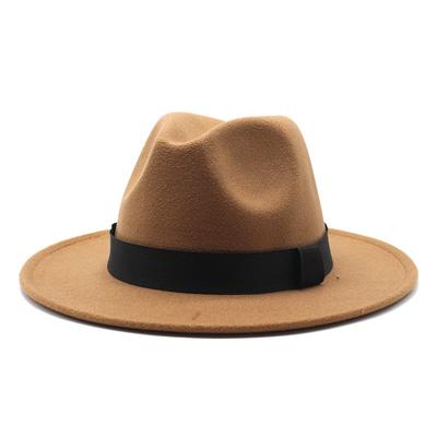 Jazzhut, Zylinder, 3 Nieten-Accessoires, einfarbiger Zylinder, breite Wollmütze für Herren und Damen, Retro groß