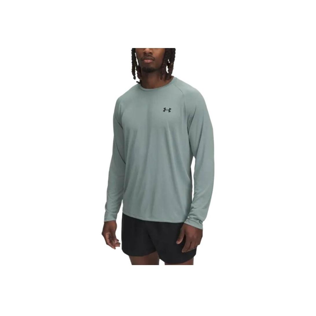 

Under Armour Tech Ss25 Comfortable Breathable Sports Long Sleeve T-Shirt Men Tops Lime-Green 1328496-348