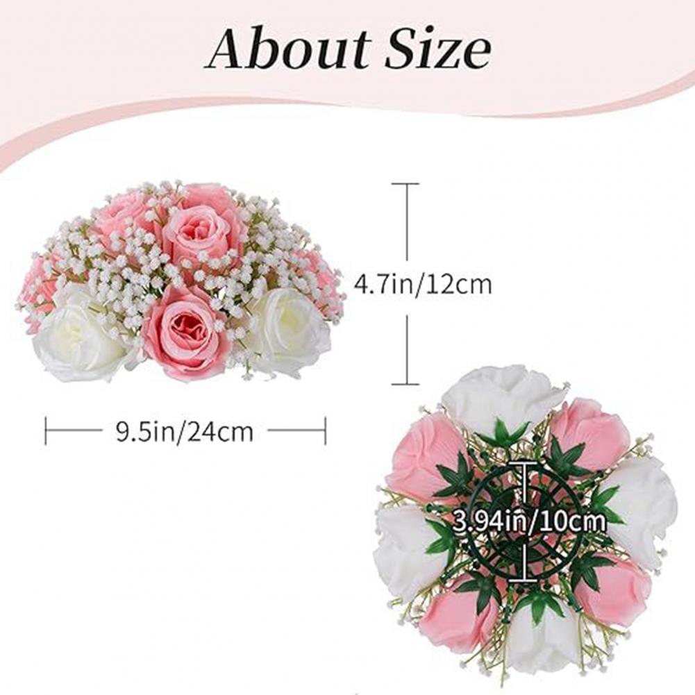 Palla di Fiori per Matrimonio per Centrotavola Fiori Artificiali Palla di Rose Composizione Bouquet per Matrimonio, Festa, San Valentino, Decorazione Domestica