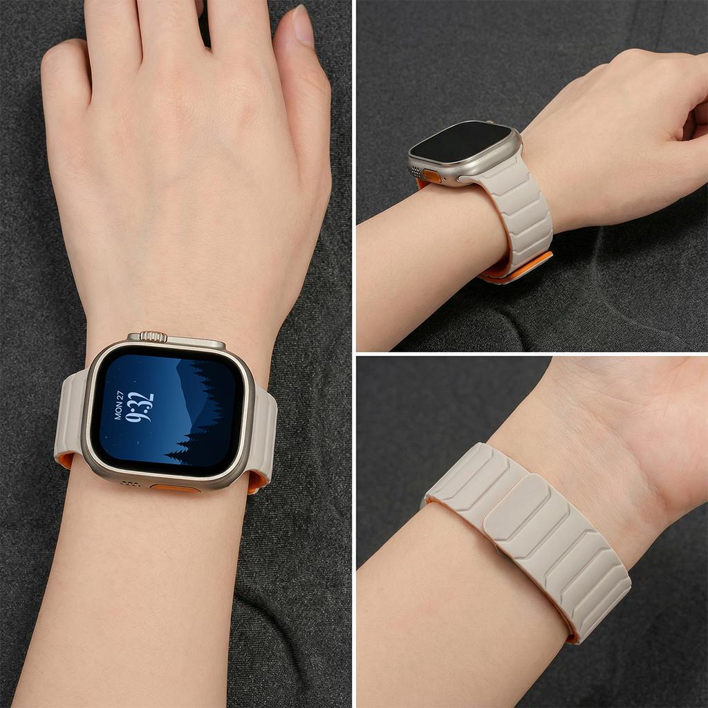 Fodral+Armband För Apple Watch Band 45mm 44 41 42 40mm Silikonarmband för Iwatch Serie 3 4 5 6 Se 7 8 9 10 Byt till Ultra Case