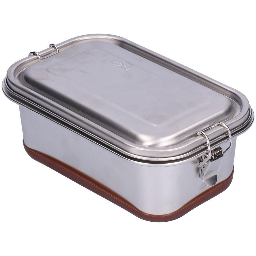 304 Stainless Steel Meal Prep Container  Portable Meal Container Bento Lunch Box  For Camping серебряный