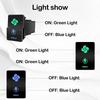 12V Green Blue Light Dual Button Switch ON OFF /Momentary Push Switch For Toyota 4Runner FJ Cruiser Landcruiser Camry RAV4 Prado Relays 5