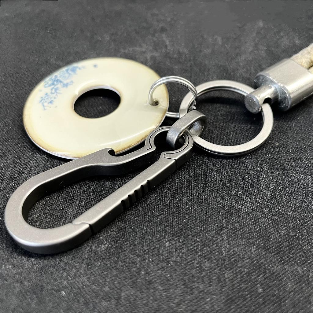 [UPF] Titanium Carabiner Keychain with Bottle Opener, Lightweight, Waterproof, Corrosion