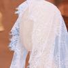 Gothic Bridal Veils Lace Brimmed Wedding Headpiece With Floral Lace For Halloween Bride Ceremony Accessories