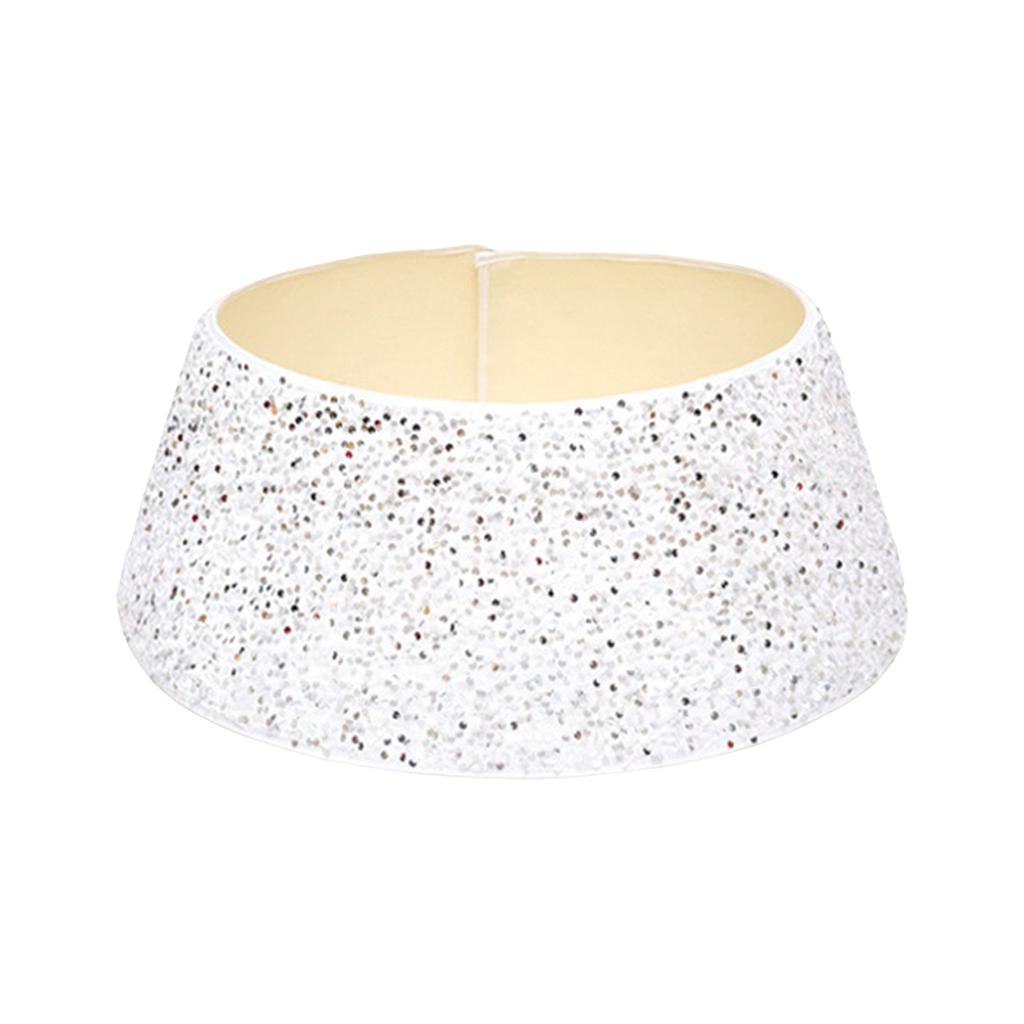 Guler mic strălucitor pentru rochie de brad de Crăciun, Acoperire bază brad de Crăciun, Coș brad de Crăciun pentru decorațiuni de sărbători, Decor pentru casă