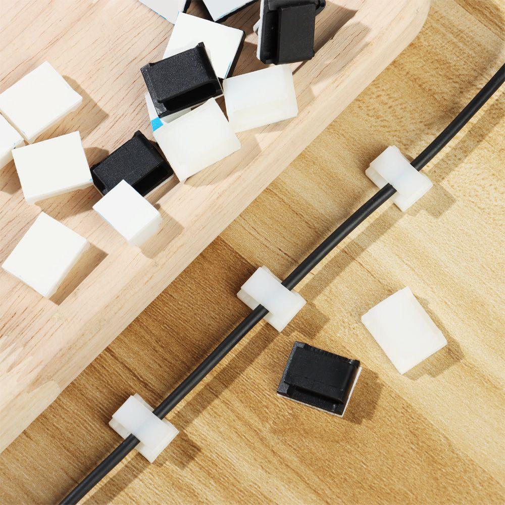 10Pcs Car Wire Clip Table Desk Storage Wire Holder Organizer Cable Clamp Wire Tie Cable Clips Self-adhesive