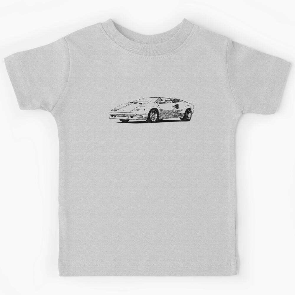 Rertra Italian V12 Supercar in hand drawn style Kids T-Shirt 170