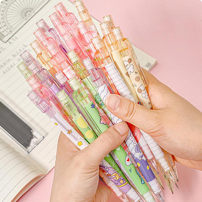 1 Stück 0,5 mm Druckbleistifte Kawaii Automatikstifte mit Radiergummi Studenten Schreibwaren Schreibwerkzeug Niedliche Schulbürobedarf