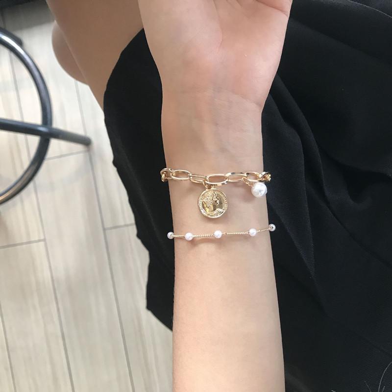 Creative Design Pull Yellow Adjustable Zircon Bracelets for Women Charm Gold Color Stainless Steel Chains Bangles Party Jewelry