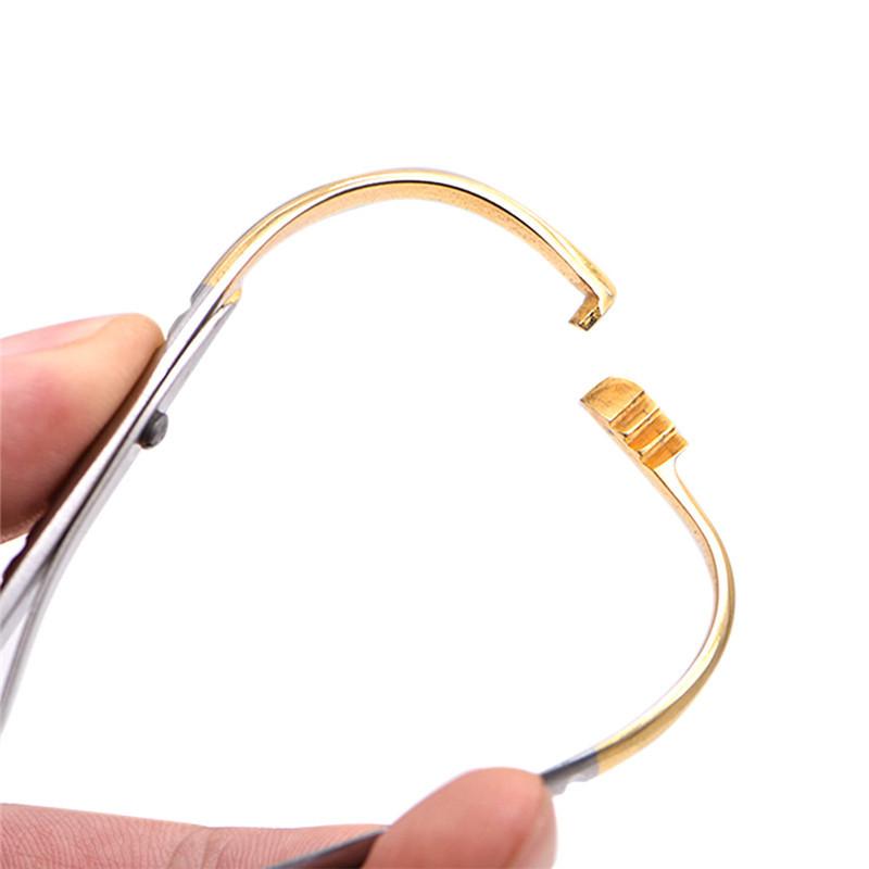 Dentistry Straight Head Needle Holder Forceps Curved Gold Plated Handle Stainless Steel Orthodontic Plier Surgical Instrument