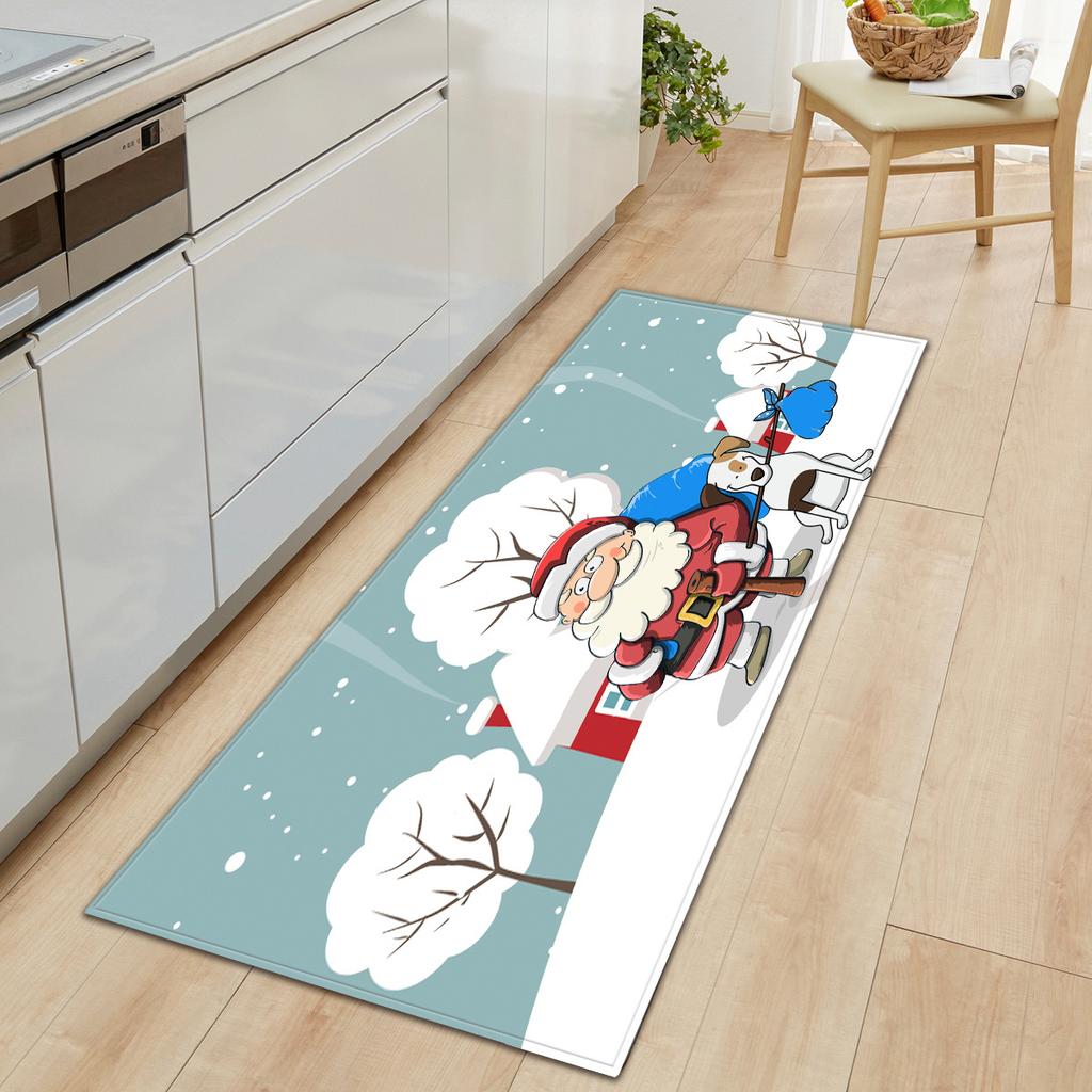 Christmas Floor Mat Kitchen Carpet Doormat Wardrobe Strip