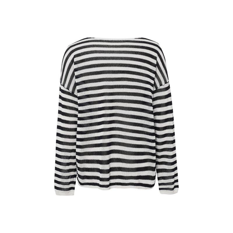 Eifini Women's Striped Thin Knit Top