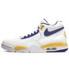 Nike Flight Legacy Cushioning Anti-Slip And Wear-Resistant Mid-Top Vintage Basketball Shoes Men's White Blue Yellow BQ4212-102(Team188-)