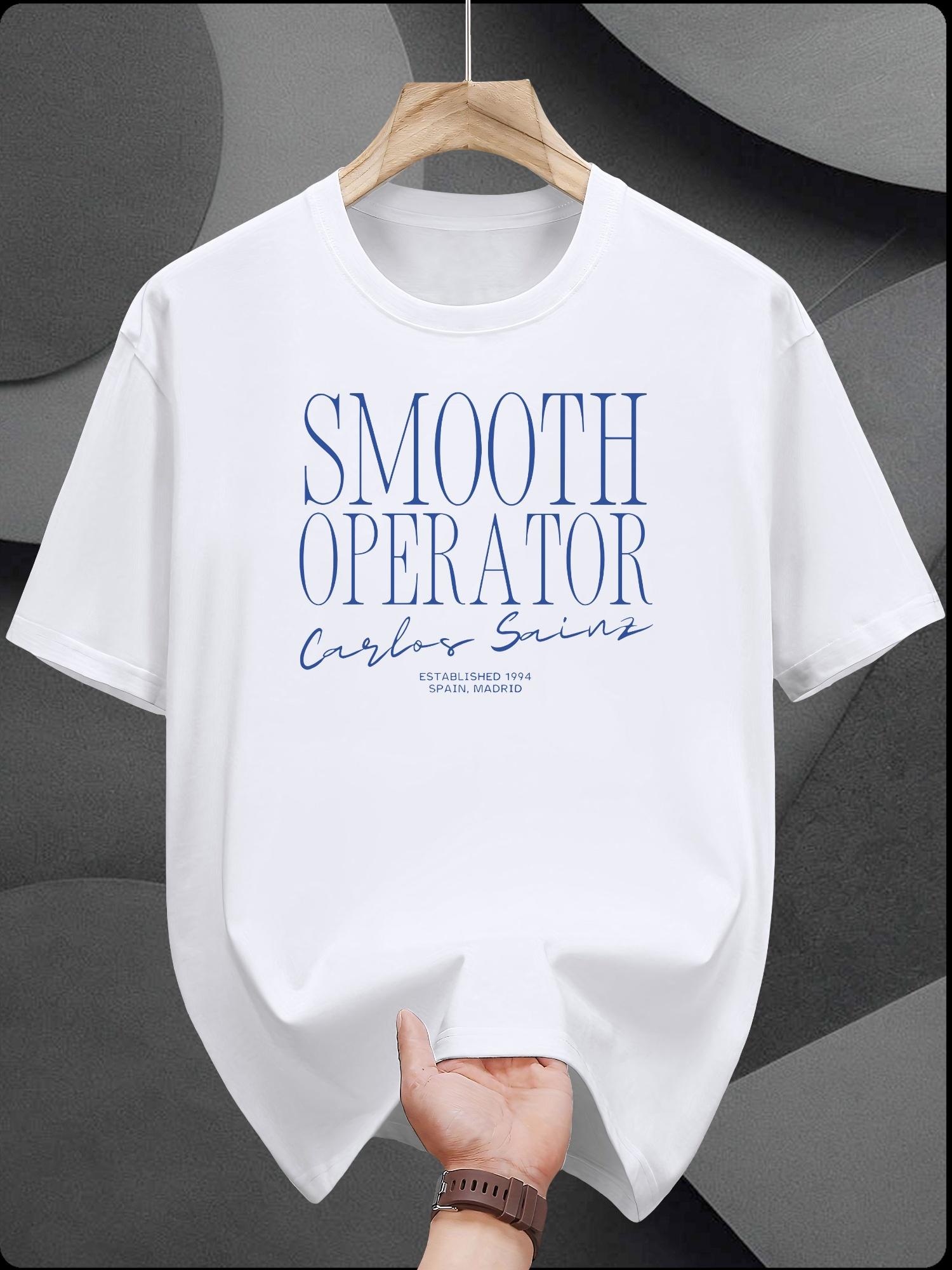 Smooth Operator Graphic T-shirt - Casual Summer Tee with Bold  SMOOTH OPERATOR  Print XL