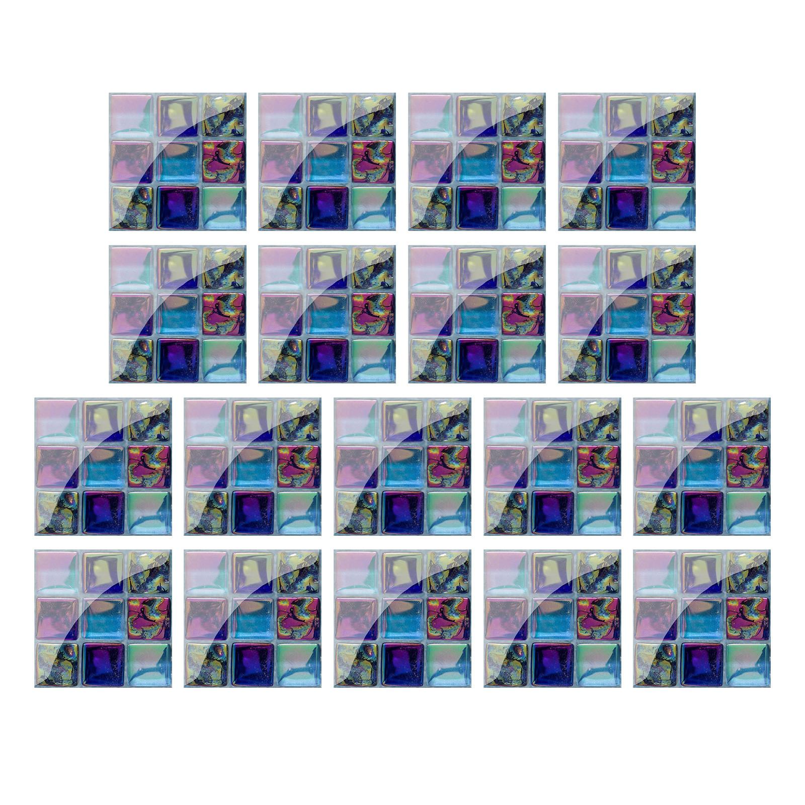 

(SU)19PC Самоклеящаяся плитка 3D наклейка Кухня Ванная комната Наклейки на стену украшения