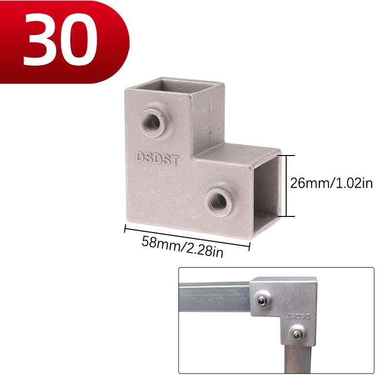 1 buc Piesă de Conectare Tub Pătrat Aliaj Aluminiu Cot Conector Triplu Tub Pătrat Îmbinare Fixă Raft Raft de Depozitare