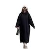 2025 Autumn European & American Women's Casual Round Neck Bell Sleeve Knitted Long Sweater Dress
