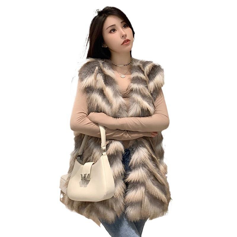 Autumn and Winter New Fox Fur Vest Women's Light Fashion Outer Fur Vest Vest Jacket