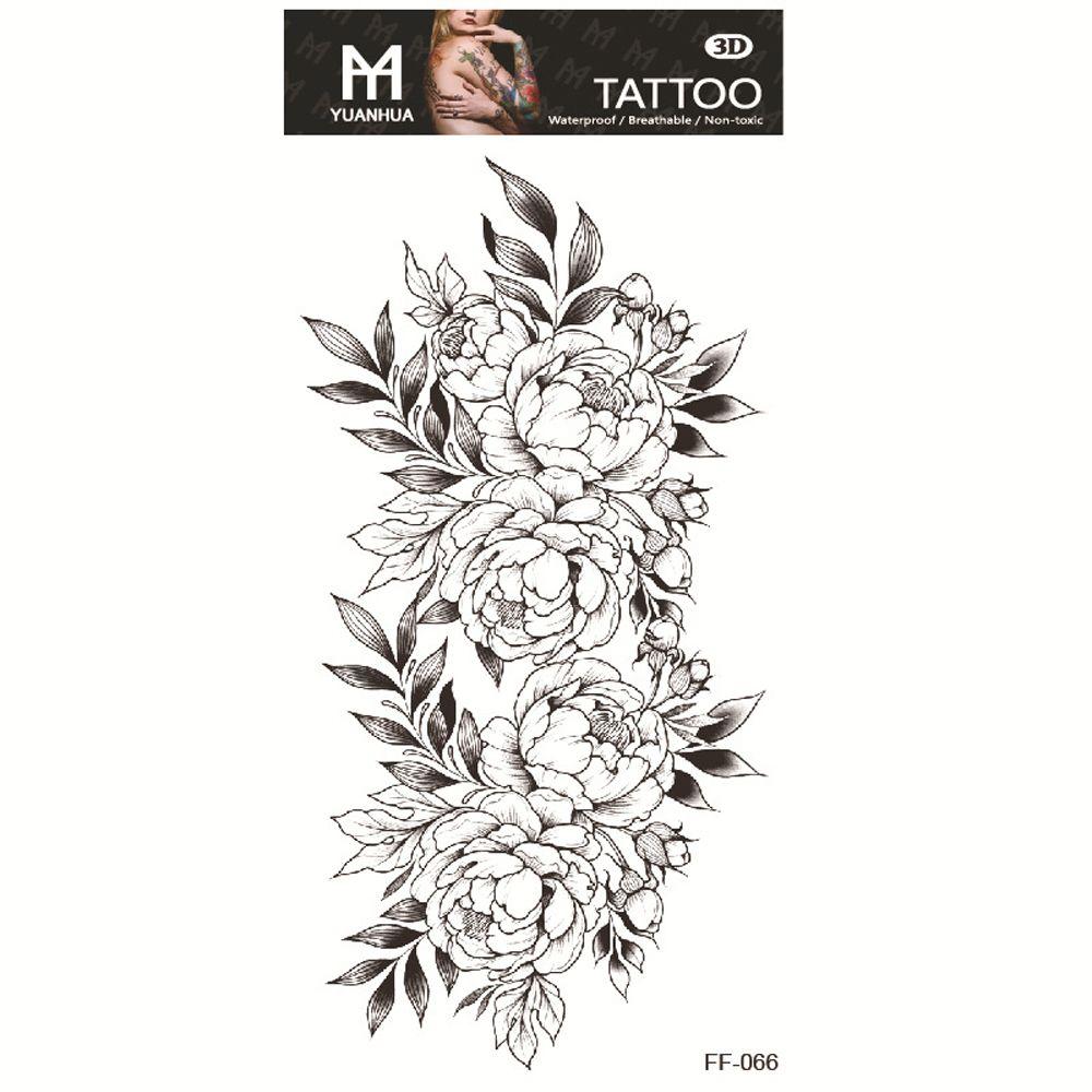 1 Sheet New Watercolor Flowers Tattoo Sticker Cherry Blossom Temporary Tattoo Water Transfer Body Art Decoration Petal Decals