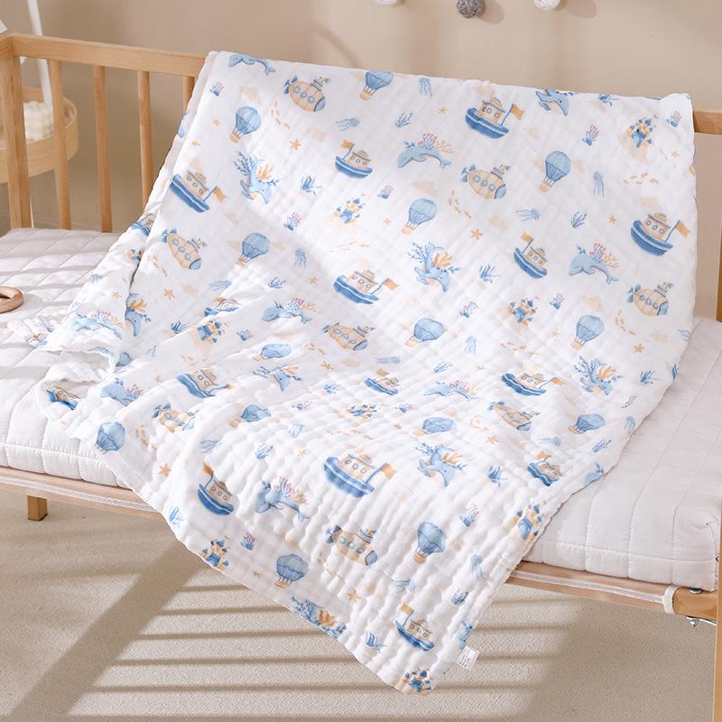 Newborn Cotton Swaddle: Six-Layer Baby Gauze Bath Towel & Quilt