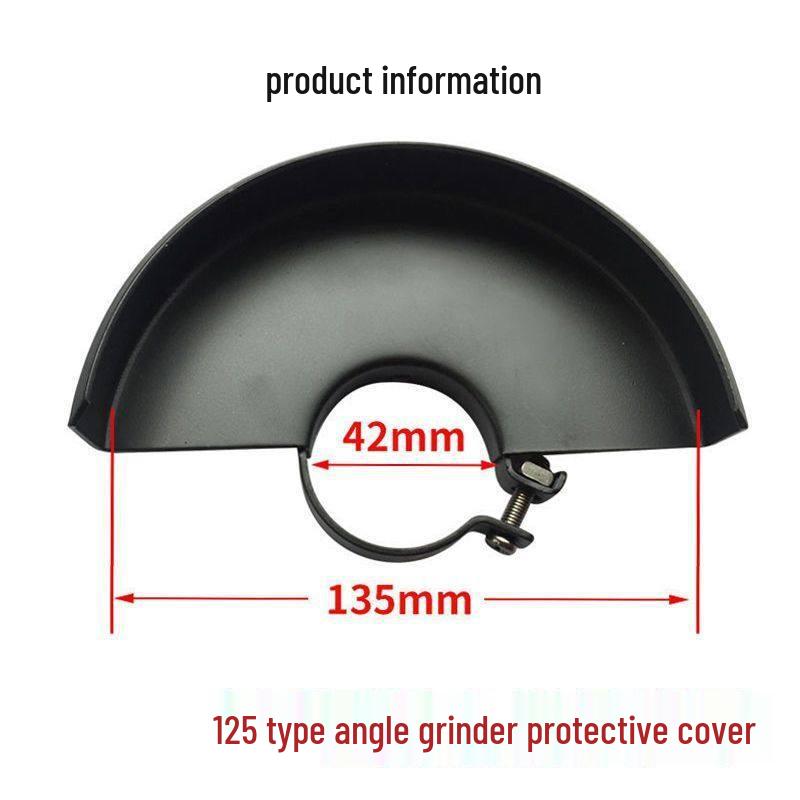 Angle Grinder Dust Guard & Accessory Set: 100/125 Guard, Handle, Polisher, Pressure Plate, Wrench
