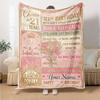 21St Birthday Celebration Customize Your Name Blankets Comfortable Soft Lightweight Allseason Multipurpose Blanket For Picnics Sofas Offices Beds