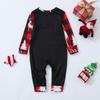 Family Matching Christmas Pajama Set with Long Sleeve Raglan Top and Pants for Women Men and Kids