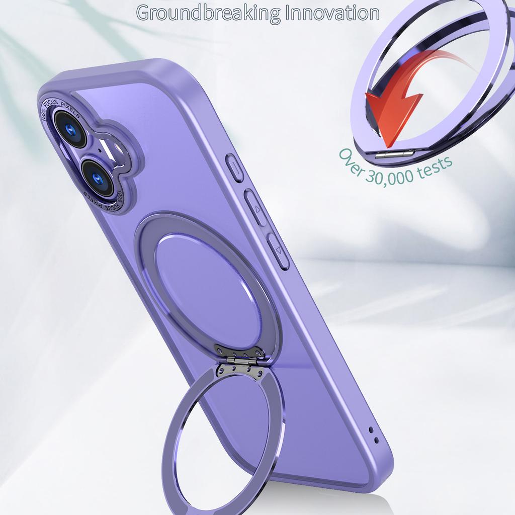 For iPhone 17 Case Compatible with MagSafe TPU + Acrylic Kickstand Phone Cover