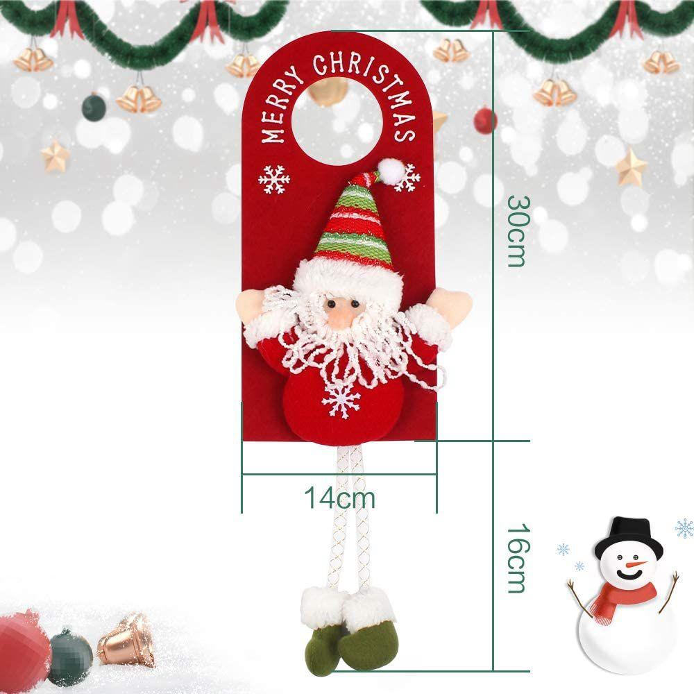Xmas Cute Snowman Doorknob Hanger Hanging Pendant Christmas Ornament Door Decor