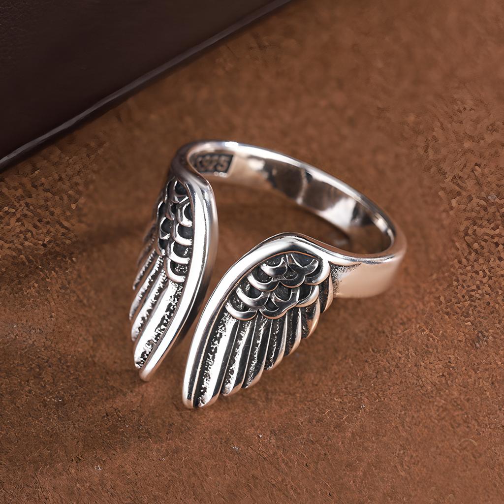 925 Silver Rings INS Fashion Hip Hop Vintage Couples Adjustable Jewelry Hollow Lines Punk Thai Silver Party