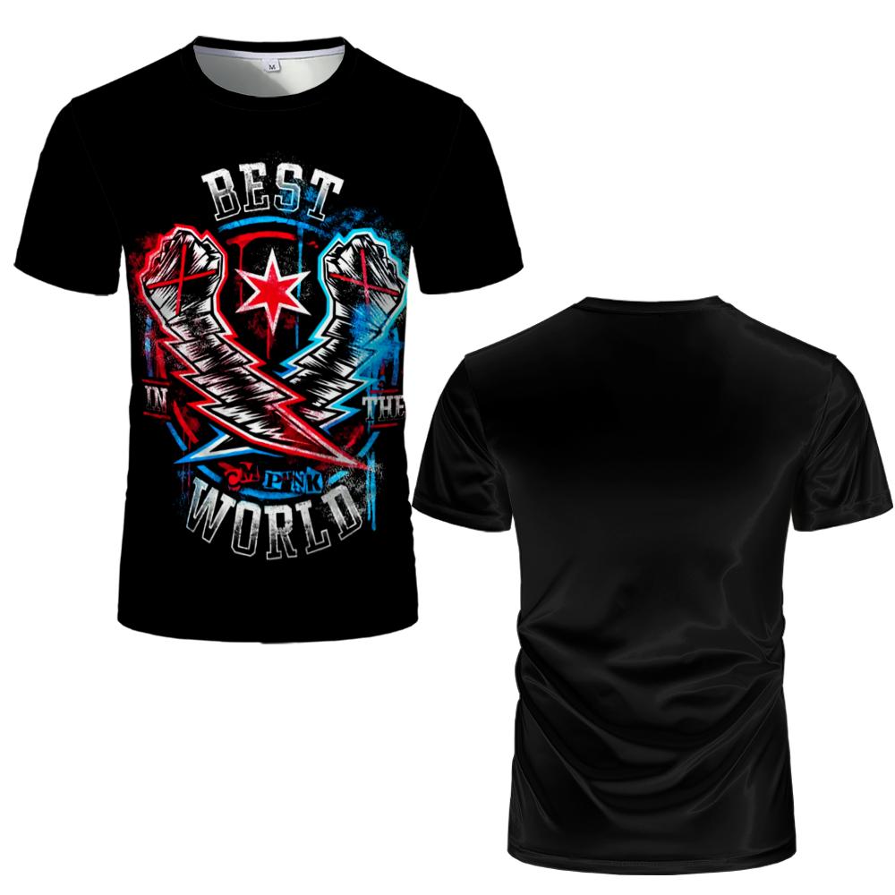 

2025 Лето Новинка Косплей WWE Конкурс Мужская Женская Футболка с Коротким Рукавом Бой Спорт Реслинг Бокс Чемпион Топы Тренировочные Футболки для Зала S